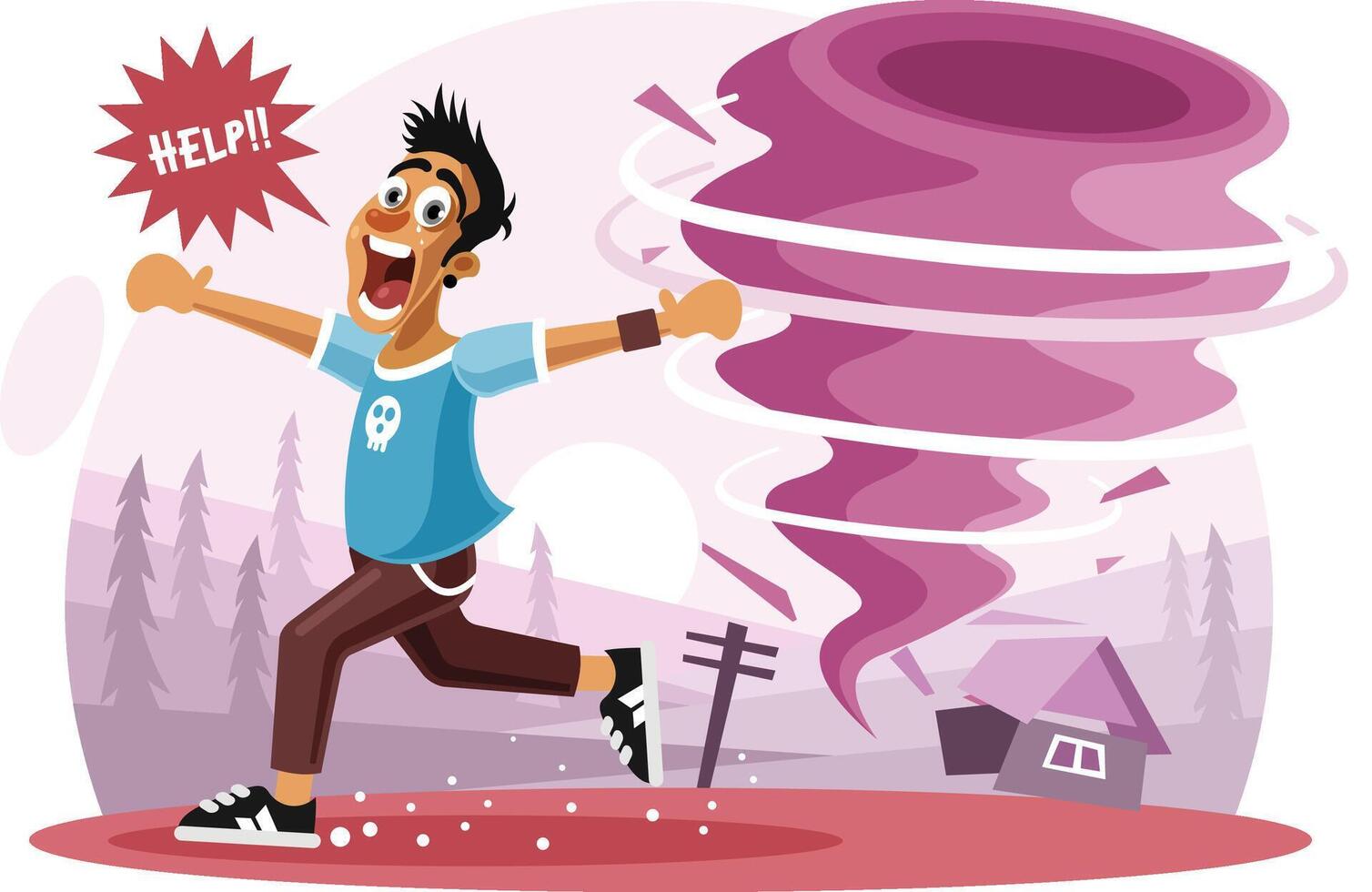Tornado Disaster Illustration vector