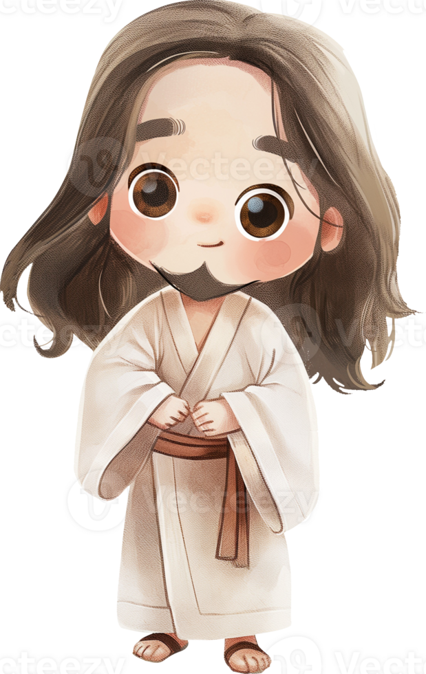Cute Jesus Carrying a Robe png