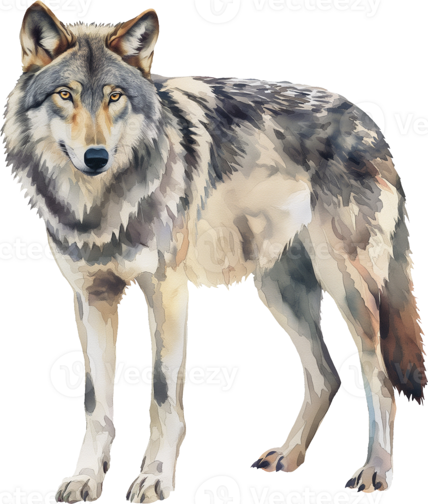 schattig wolf waterverf png