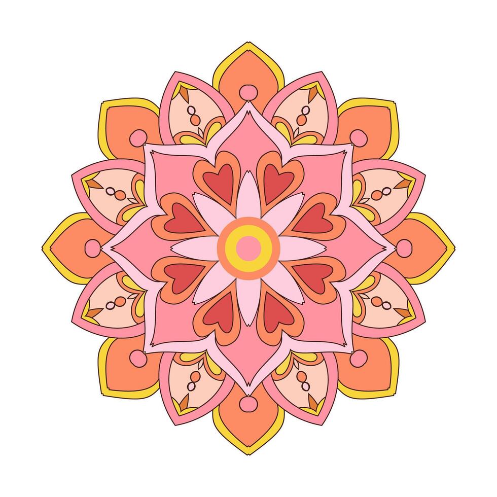 Rose mandala design vector