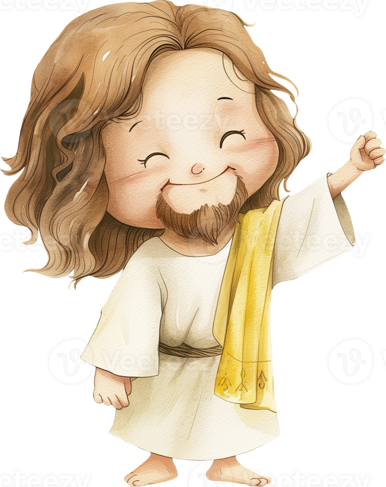 Cute Jesus Holding a Scale png