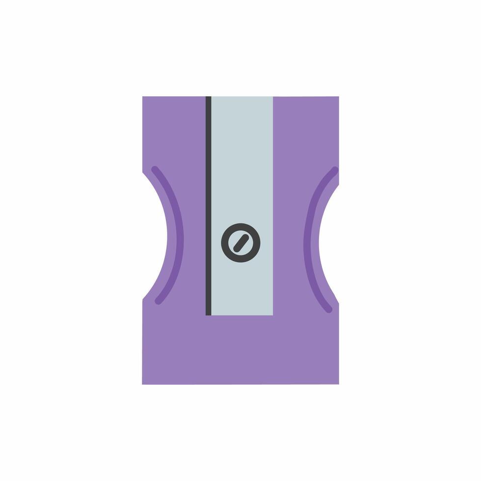 Purple pencil sharpener. School office. element for decoration of postcard September 1. vector