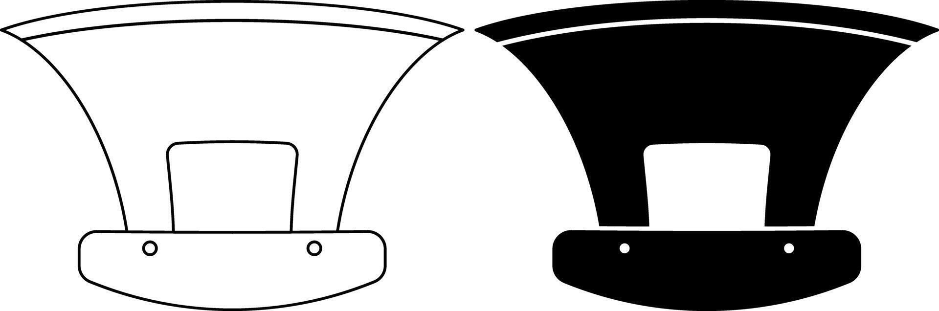 outline silhouette ulu knife icon set vector
