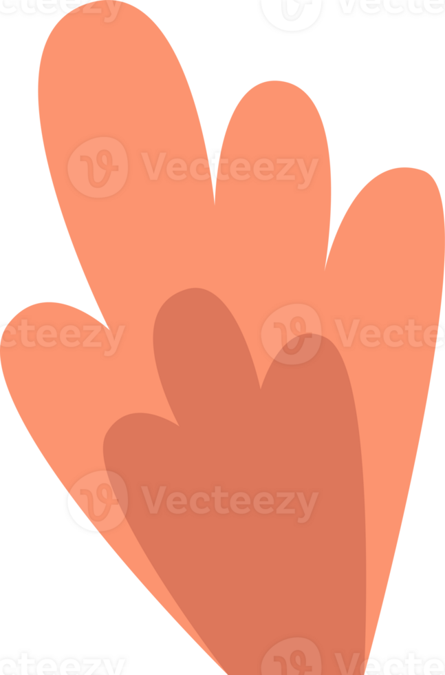 Bush leaf flat design for decorate illustration design png