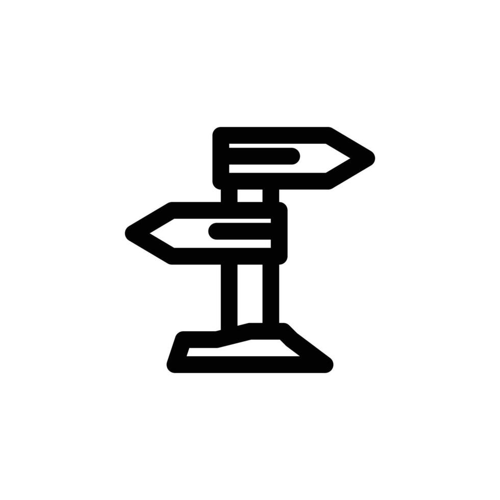 direction board icon line style vector