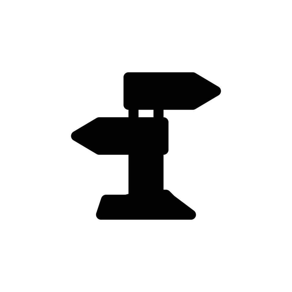 direction board icon solid style vector