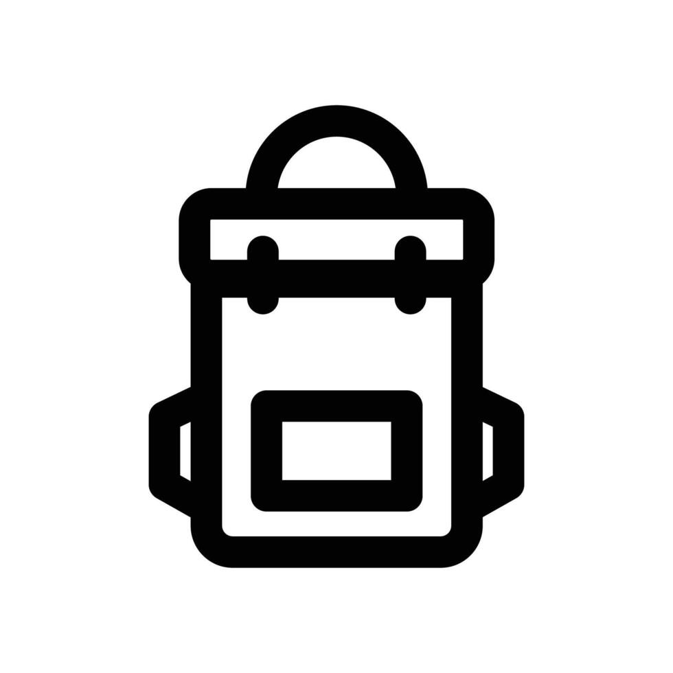 backpack icon line line style vector