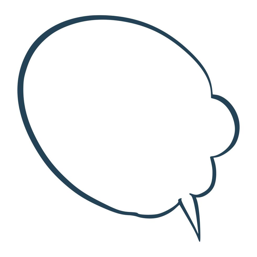 Speech bubble Hand Draw vector