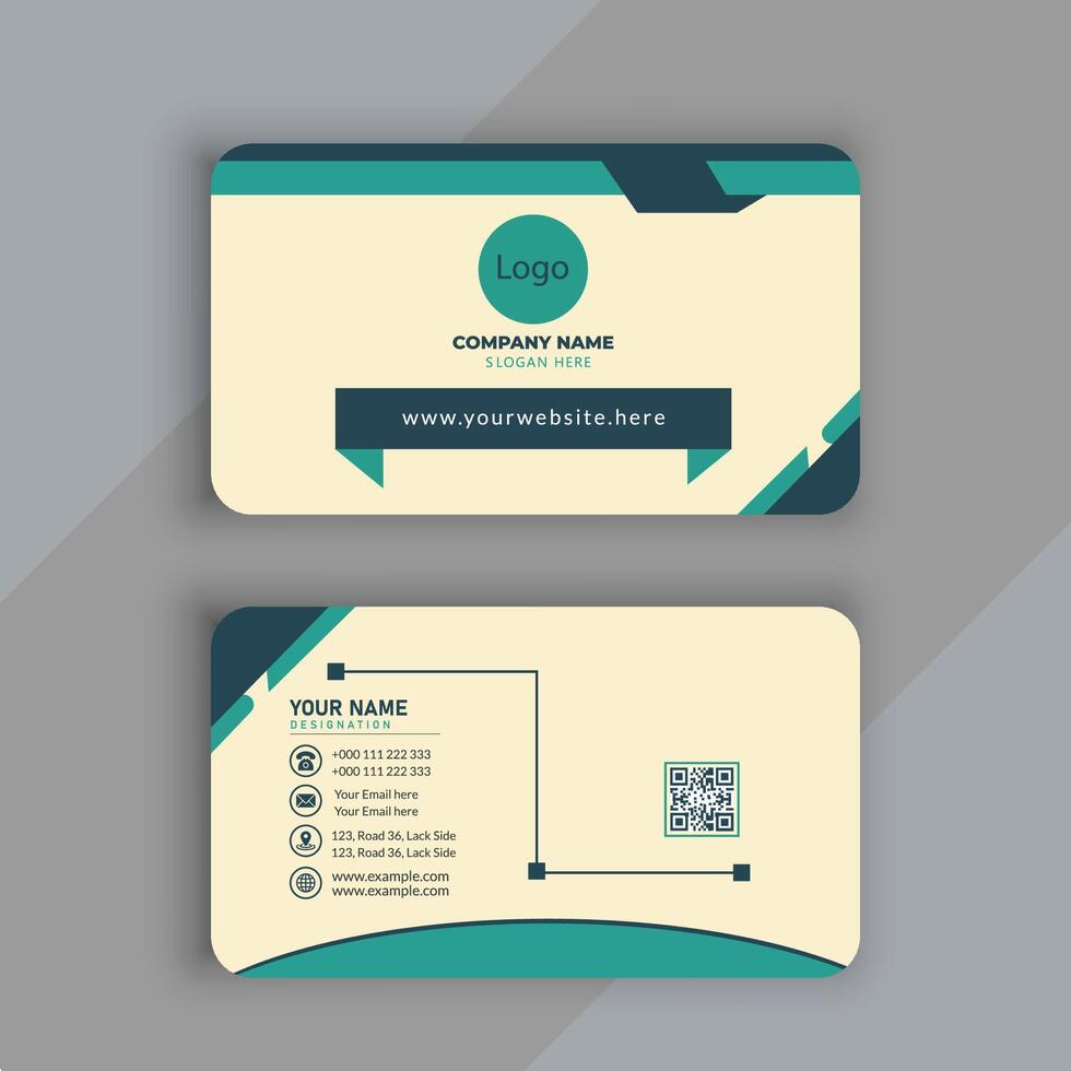 new business card with various color triangle shapes design vector