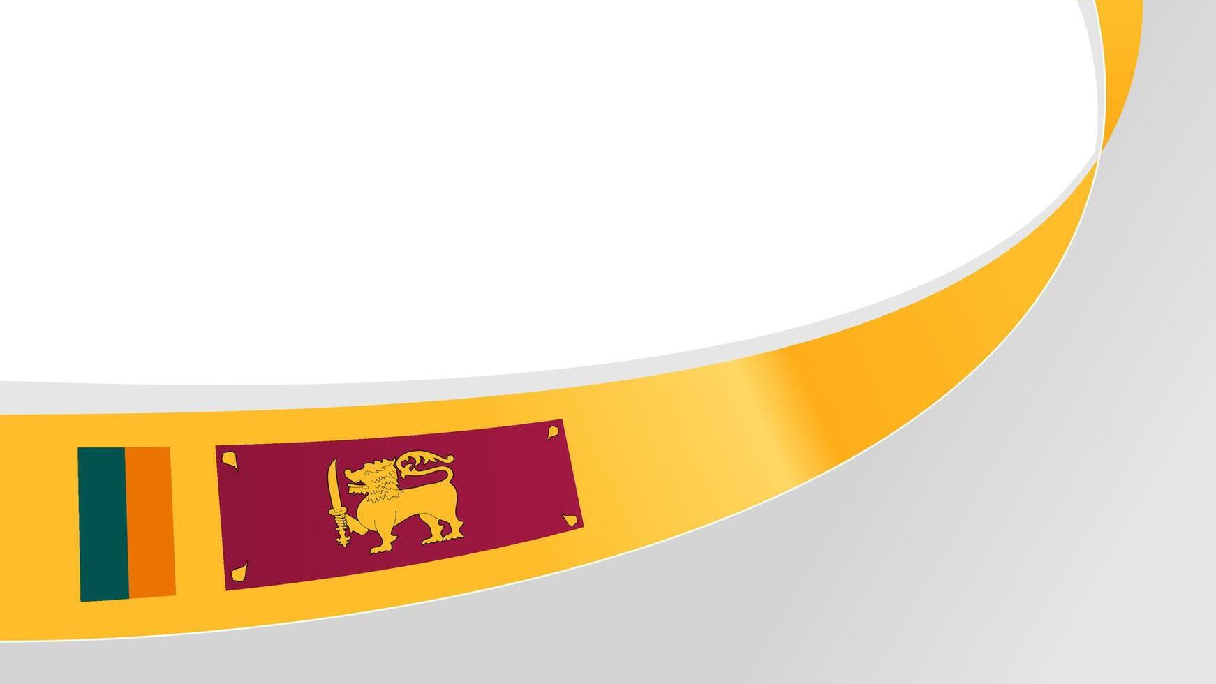wavy sri lanka flag background with copy space for text. sri lanka independence day vector