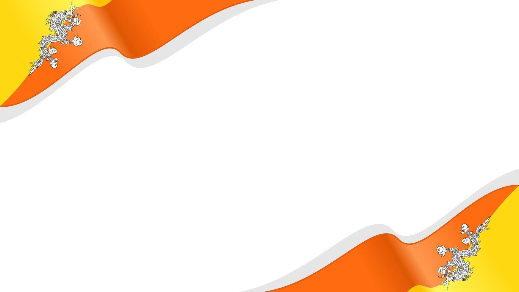 waving bhutan flag background with copy space for text vector