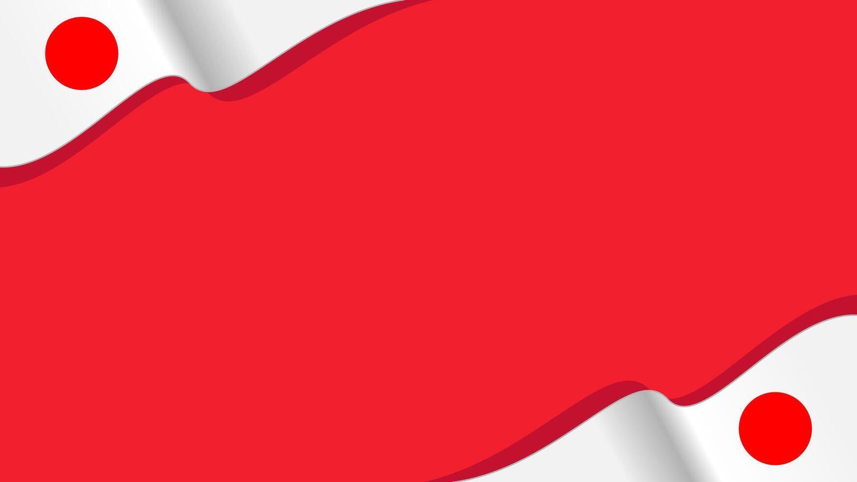 wavy japan flag frame background with copy space for text vector
