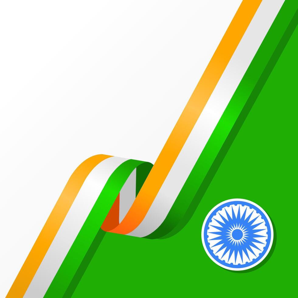 wavy india flag background with copy space for text. suitable for india republic day vector
