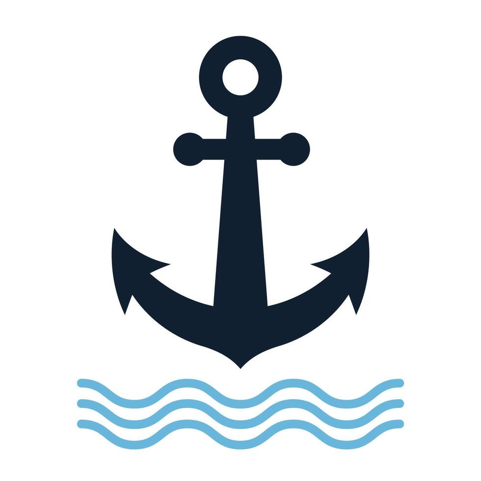 Anchor icon graphic design illustration vector