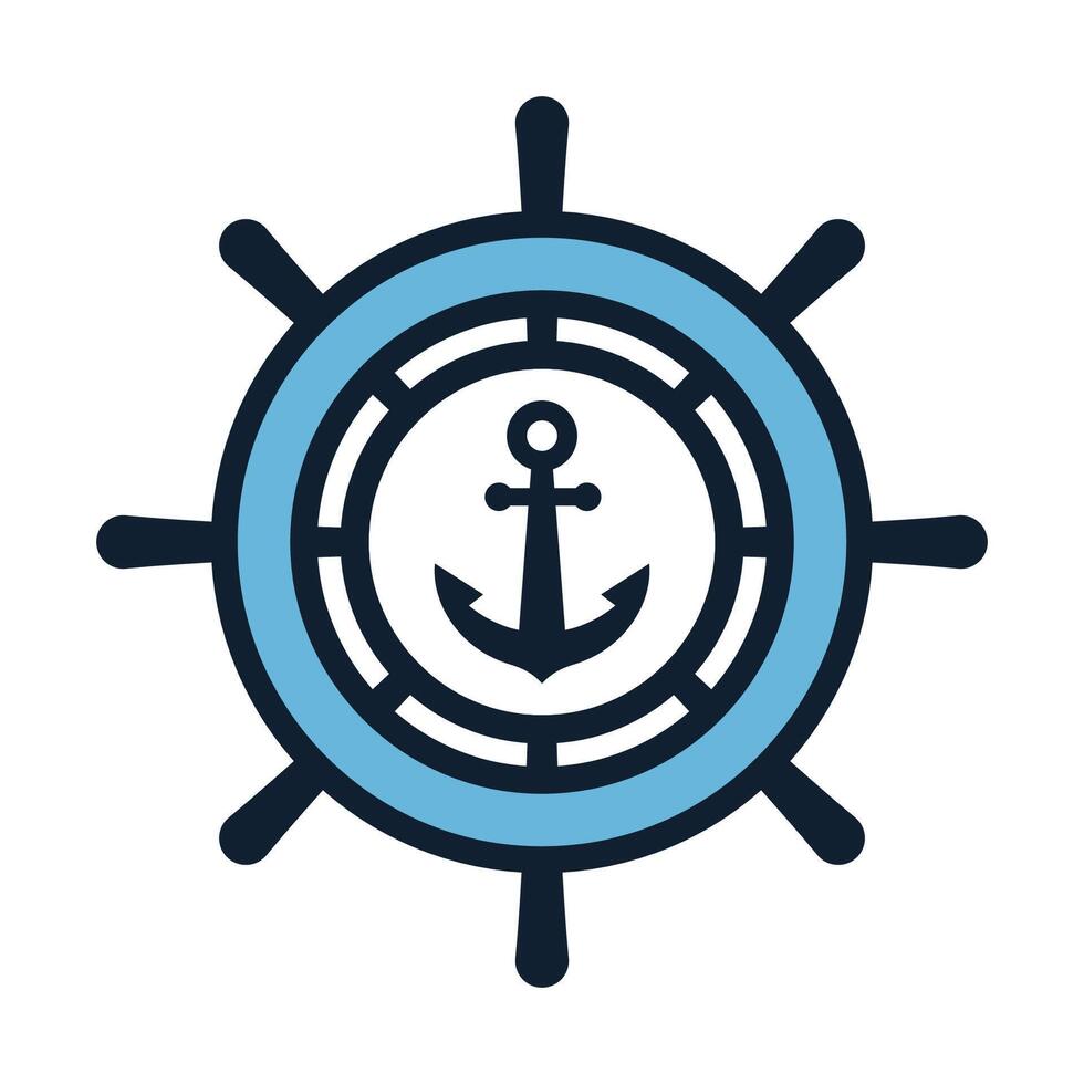 Ship's wheel icon graphic design illustration vector