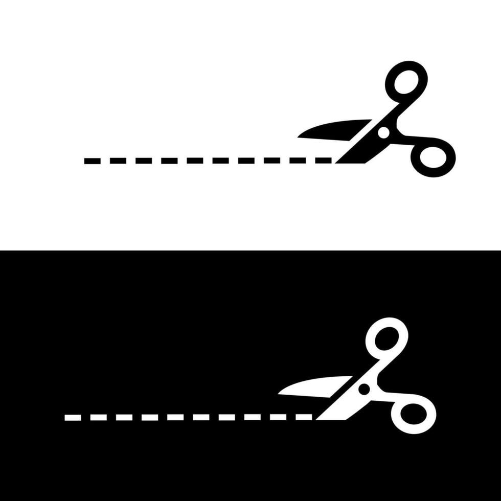 Scissors icon design illustration cut symbol vector