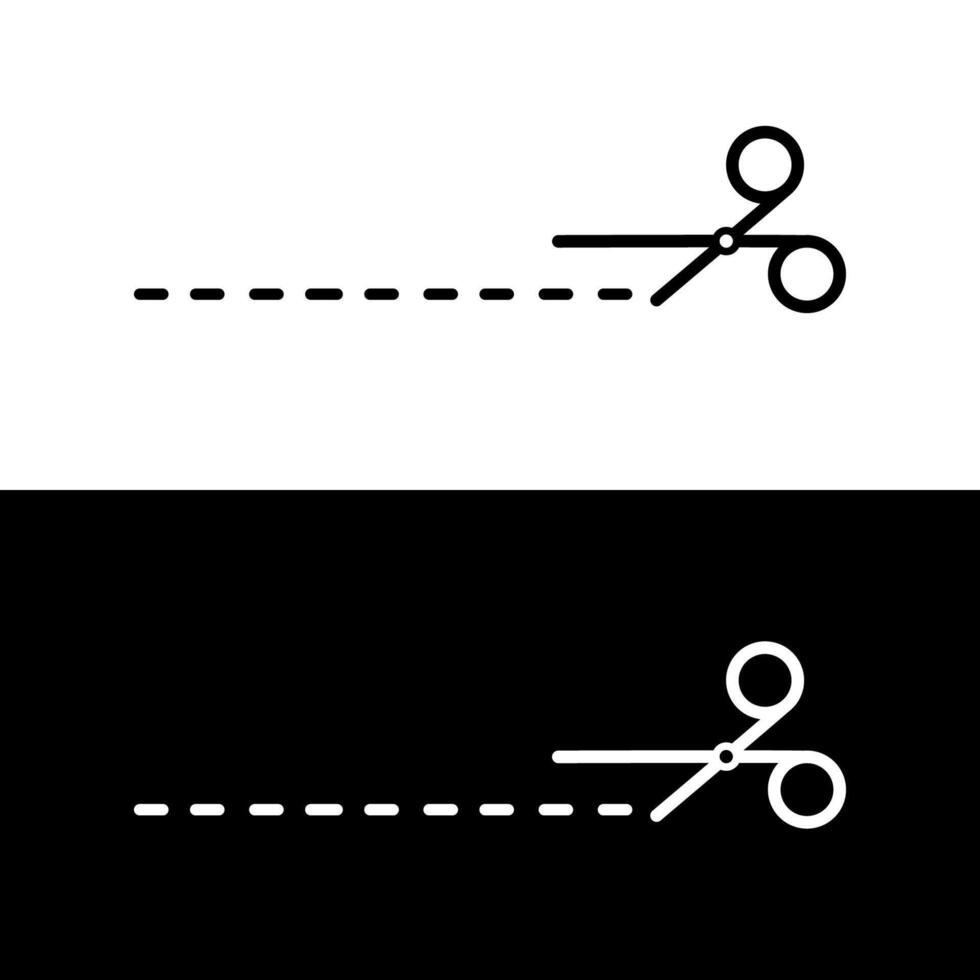 Scissors icon design illustration cut symbol vector
