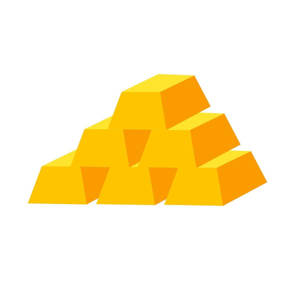 Gold bar icon design illustration vector