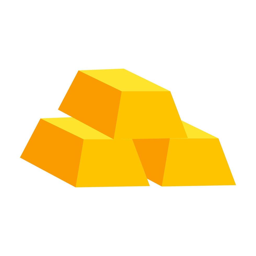 Gold bar icon design illustration vector