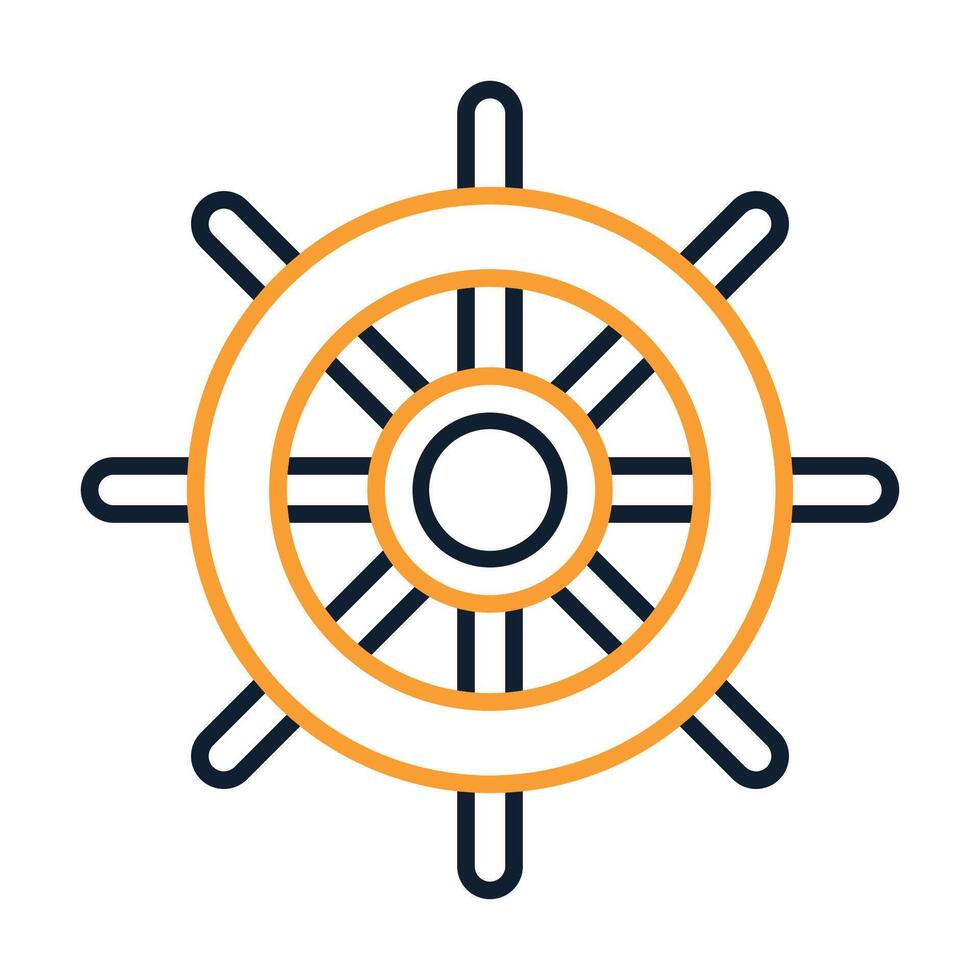 Ship's wheel icon graphic design illustration vector