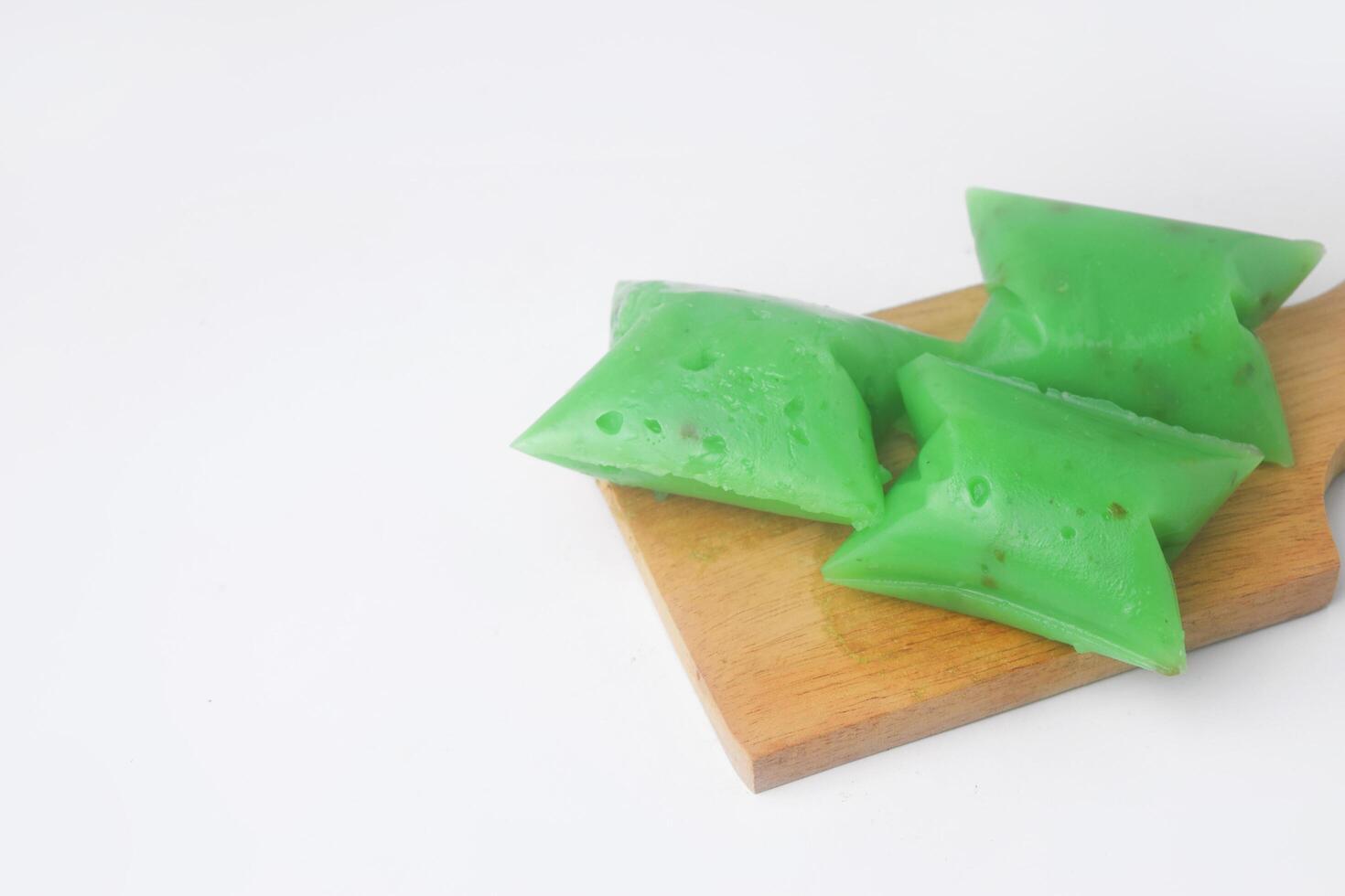 Closeup photo of a chewy and sweet market snack often called Kue Jentik Manis