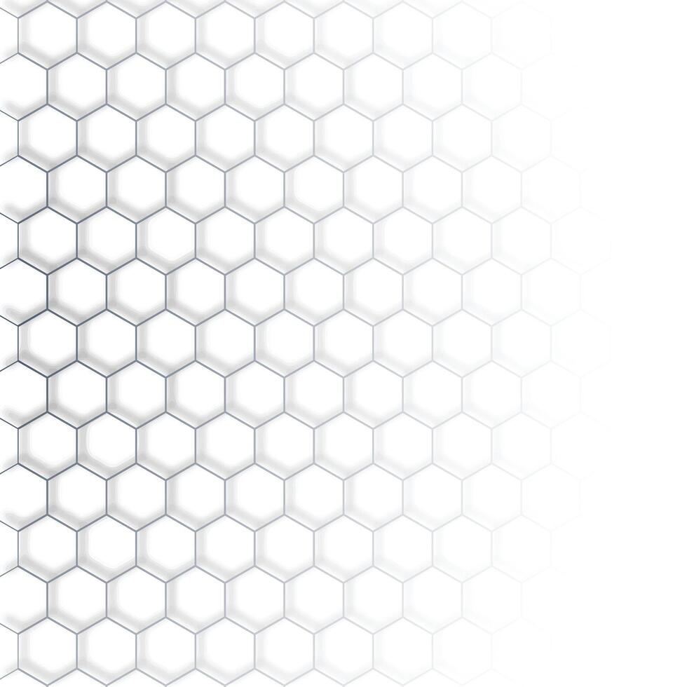 hexagon technology on a white background. Abstract hexagons background with lines and dots. Design for science, medicine, or technology. vector