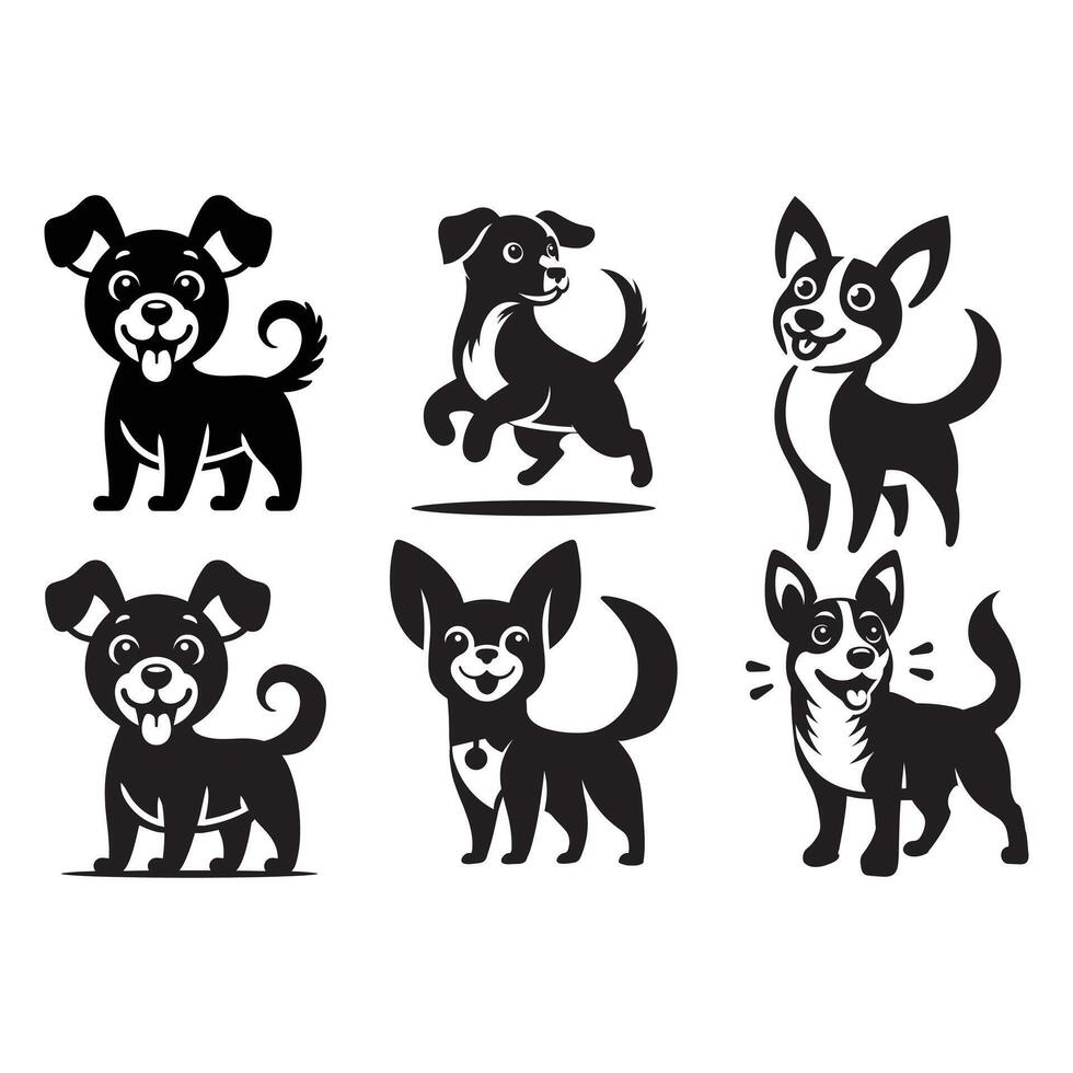 Dog silhouette illustration vector