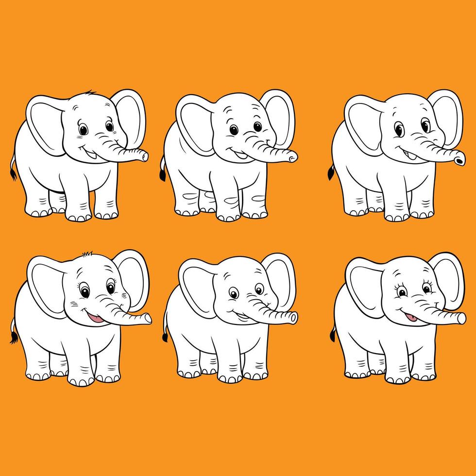 Elephant silhouette illustration vector