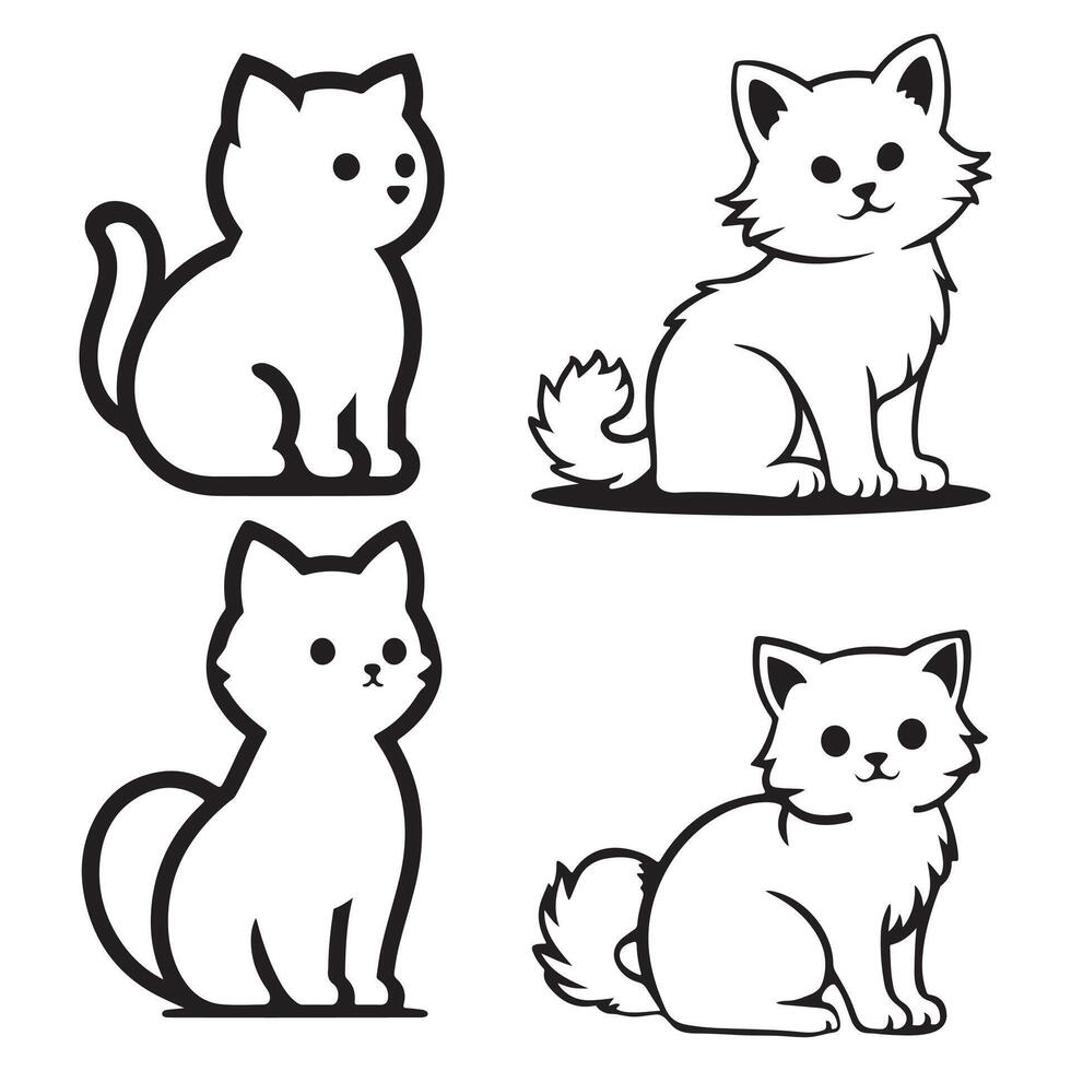 Cat illustration . vector