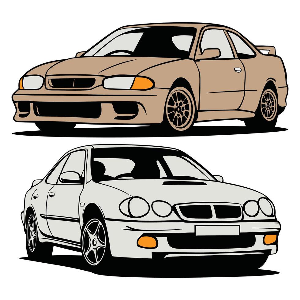 car silhouette illustration vector