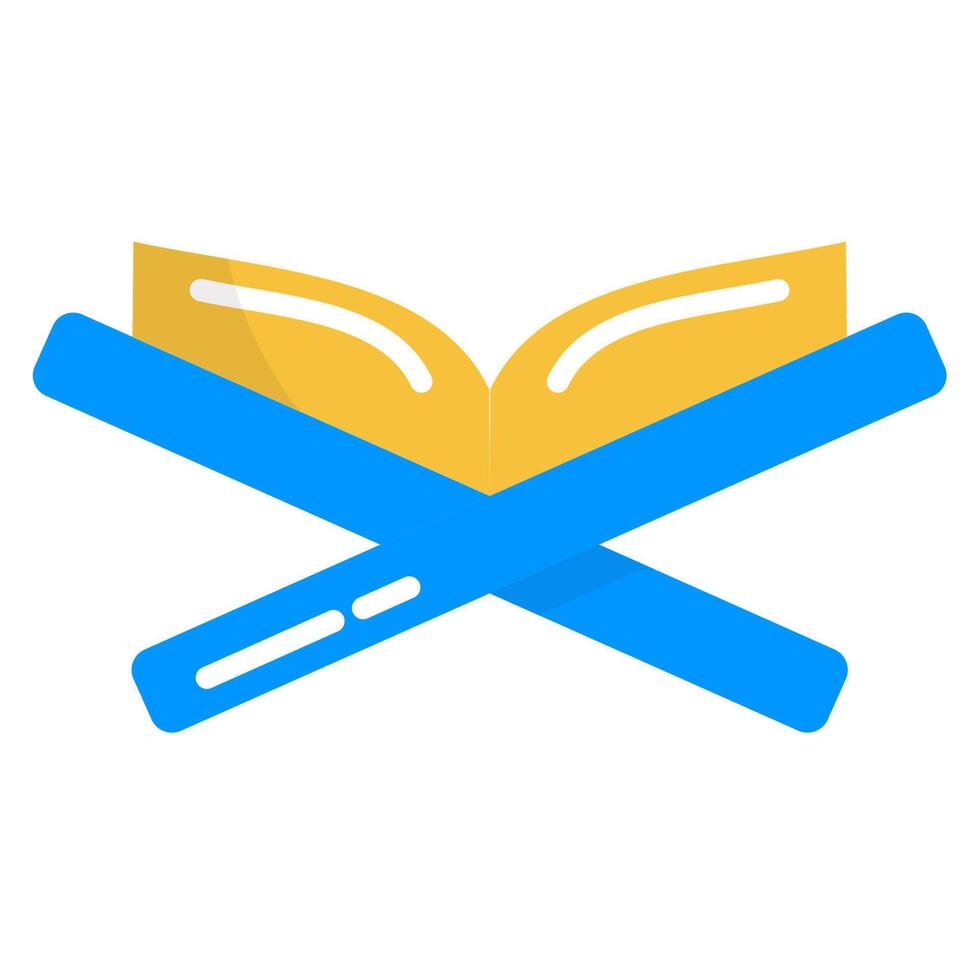 reading Qur'an for Ramadan Icon vector
