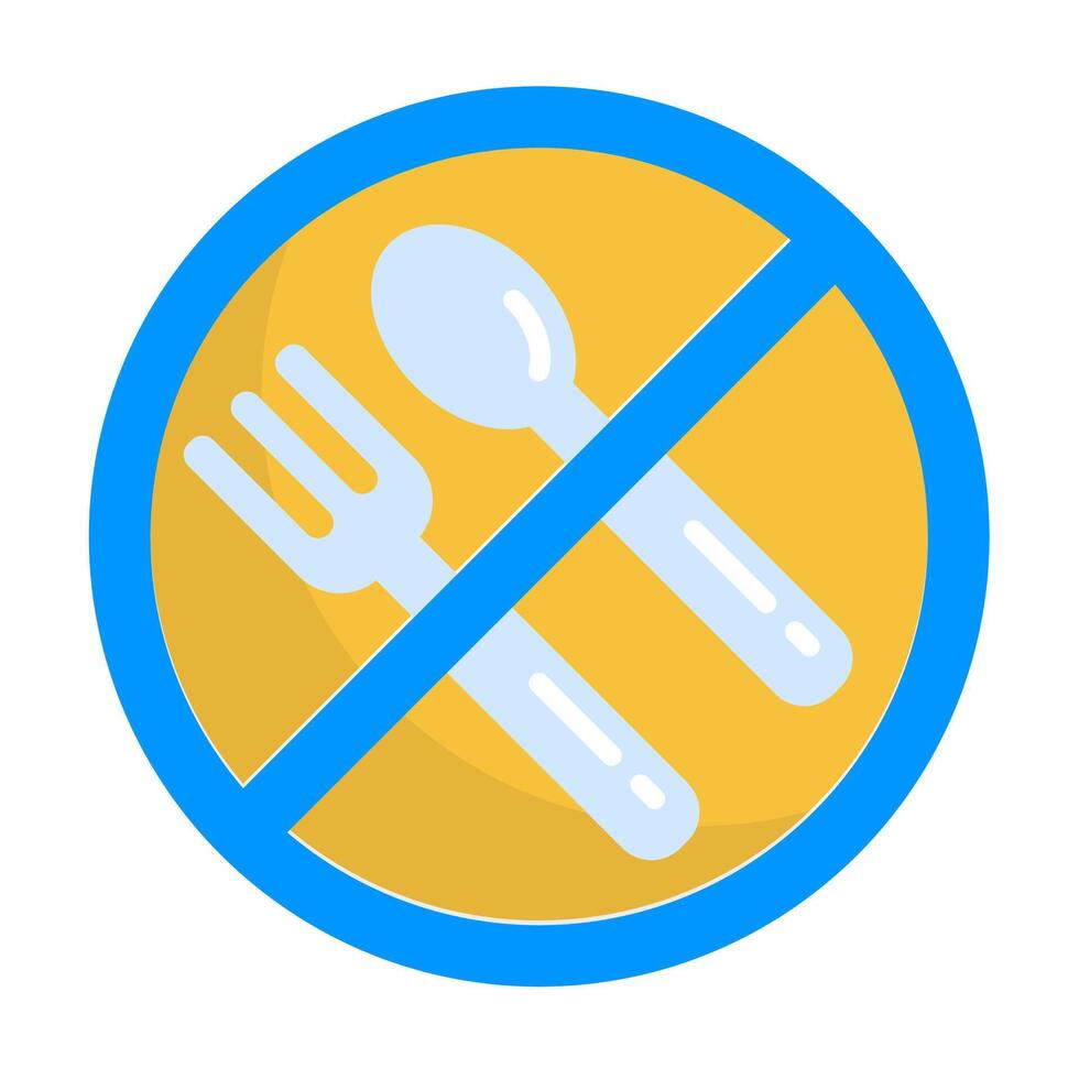 Forbidden to Eat for Ramadan Icon vector
