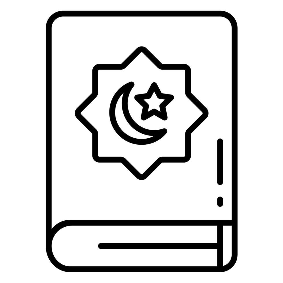 Quran for Muslim Icon vector
