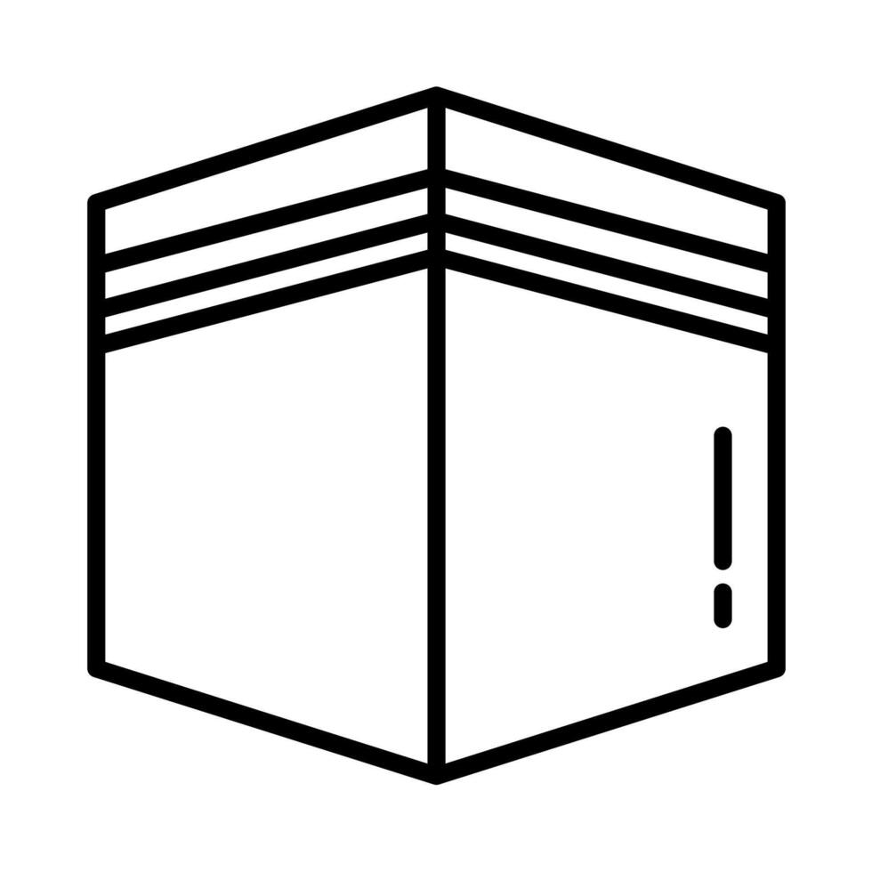 Kaaba for Muslim Icon vector
