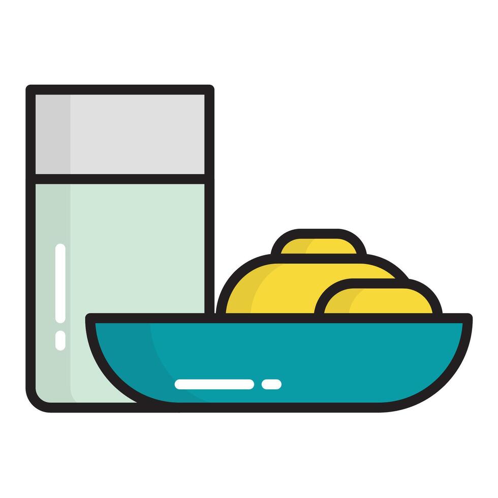 Food for Iftar Ramadan Icon vector