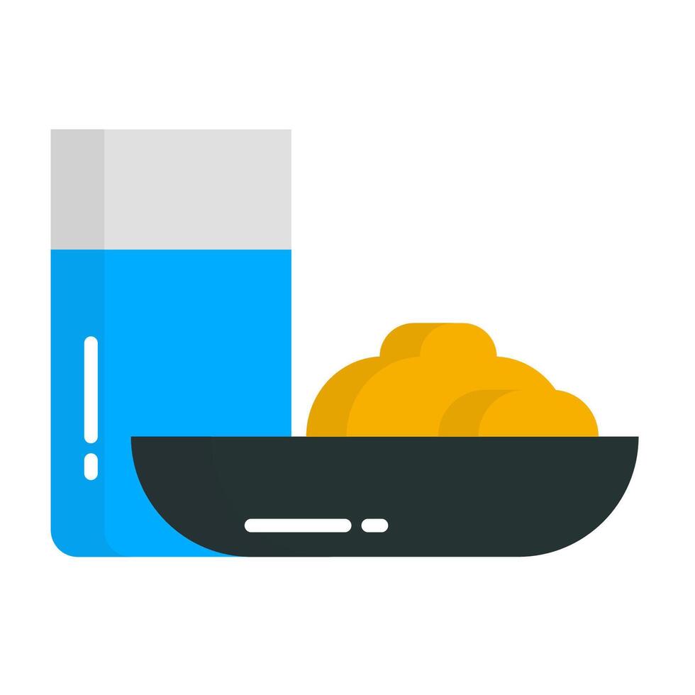 Food for Iftar Ramadan Icon vector
