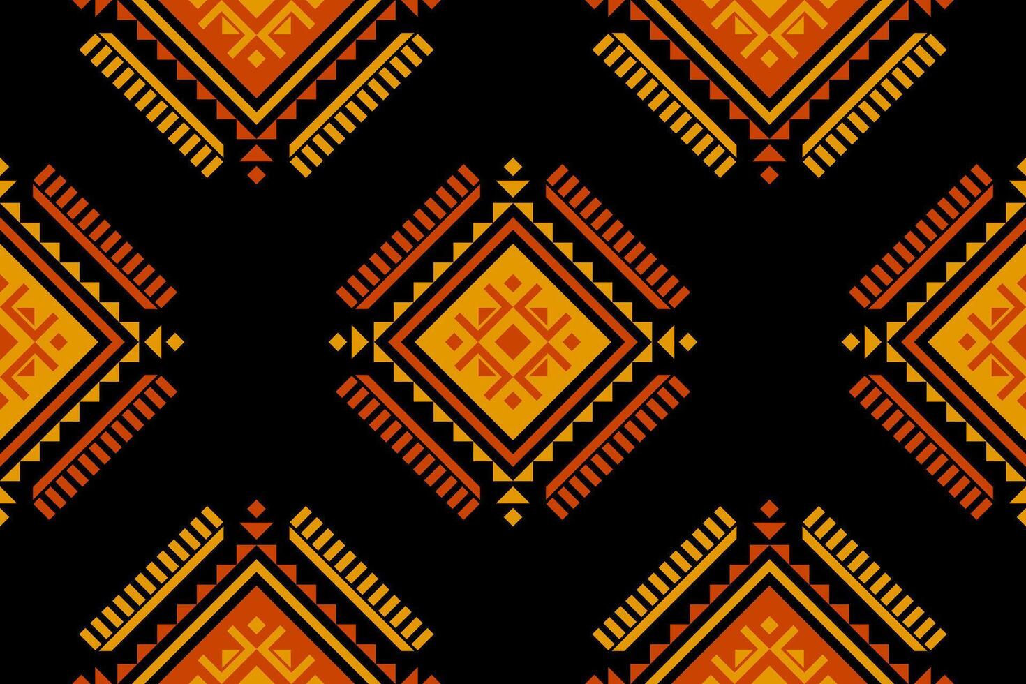 Ethnic Aztec pattern art. Geometric seamless pattern in tribal, folk embroidery, and Mexican style. Design for background, wallpaper, illustration, textile, fabric, clothing, carpet. vector