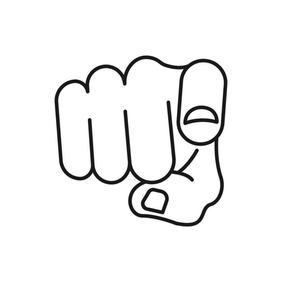 Finger hand pointing icon vector