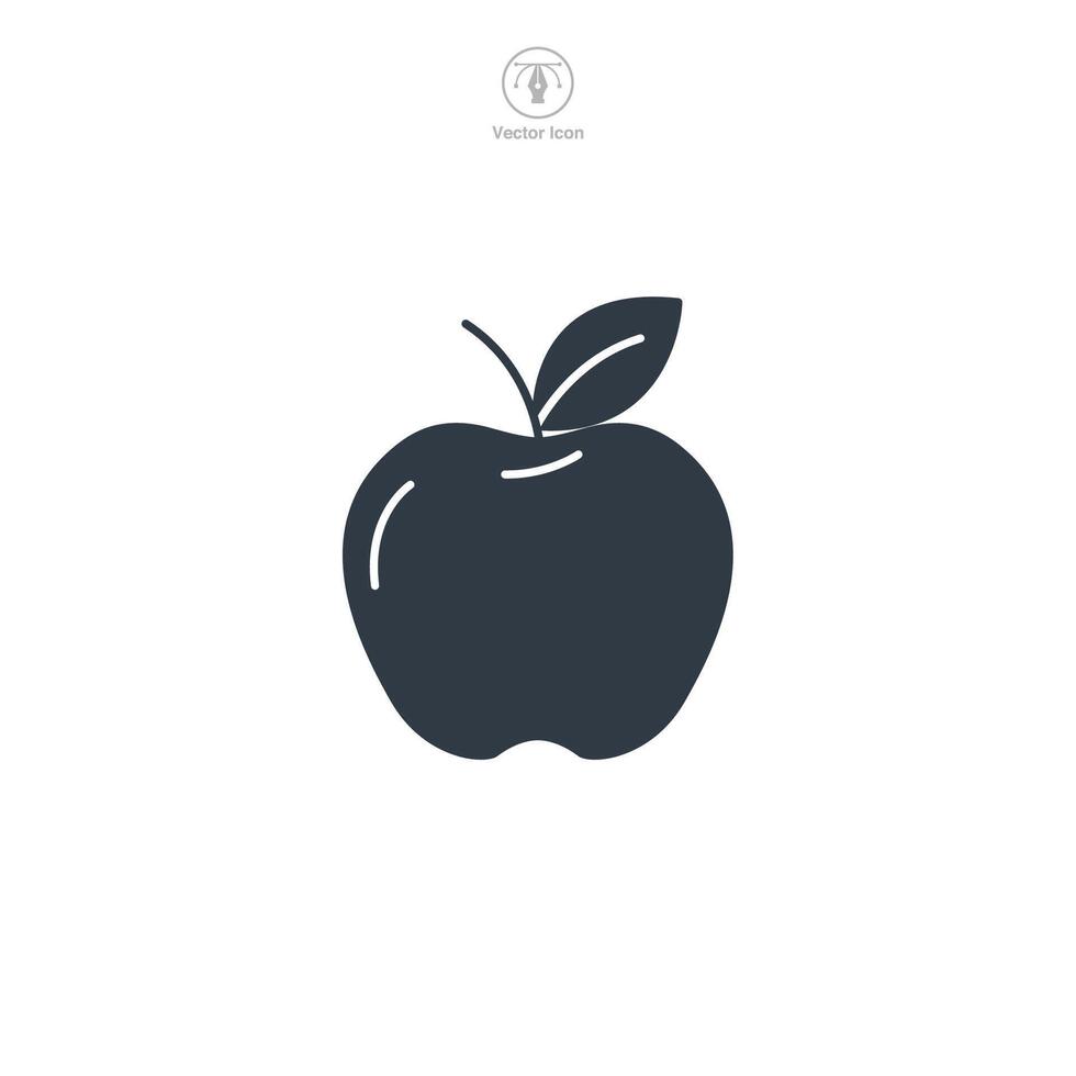 Apple icon symbol illustration isolated on white background vector