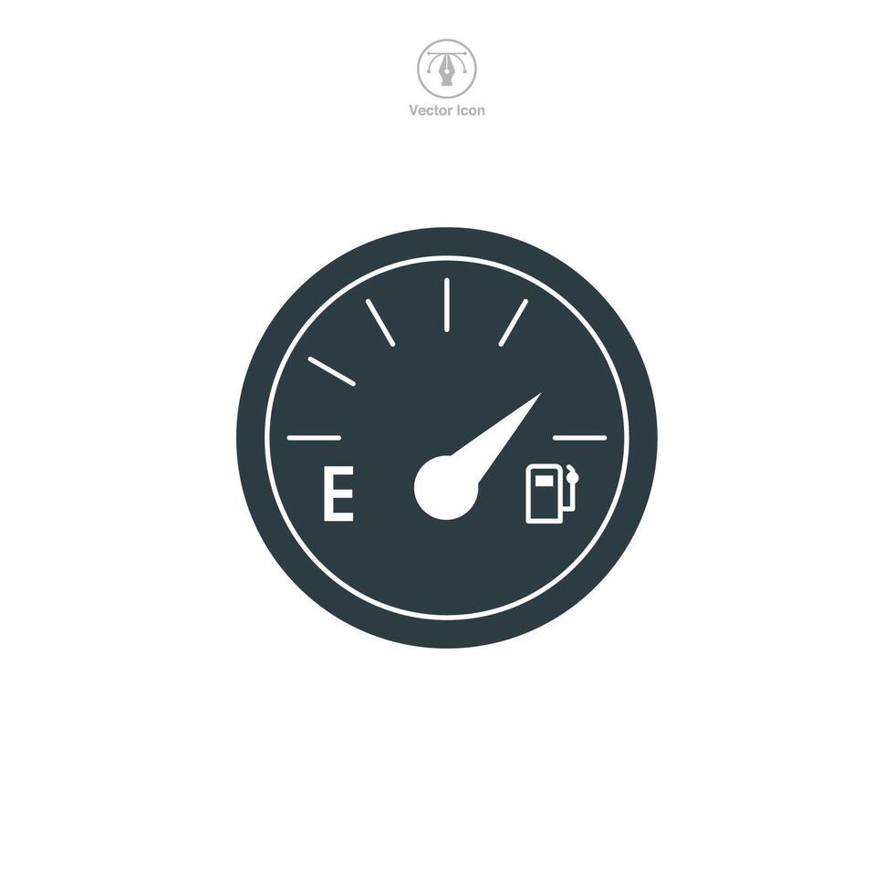 Fuel Gauge icon symbol illustration isolated on white background vector