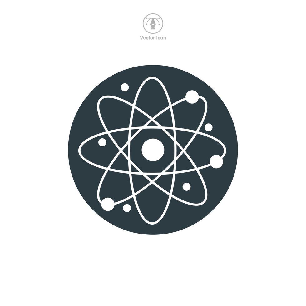 Atom icon symbol illustration isolated on white background vector