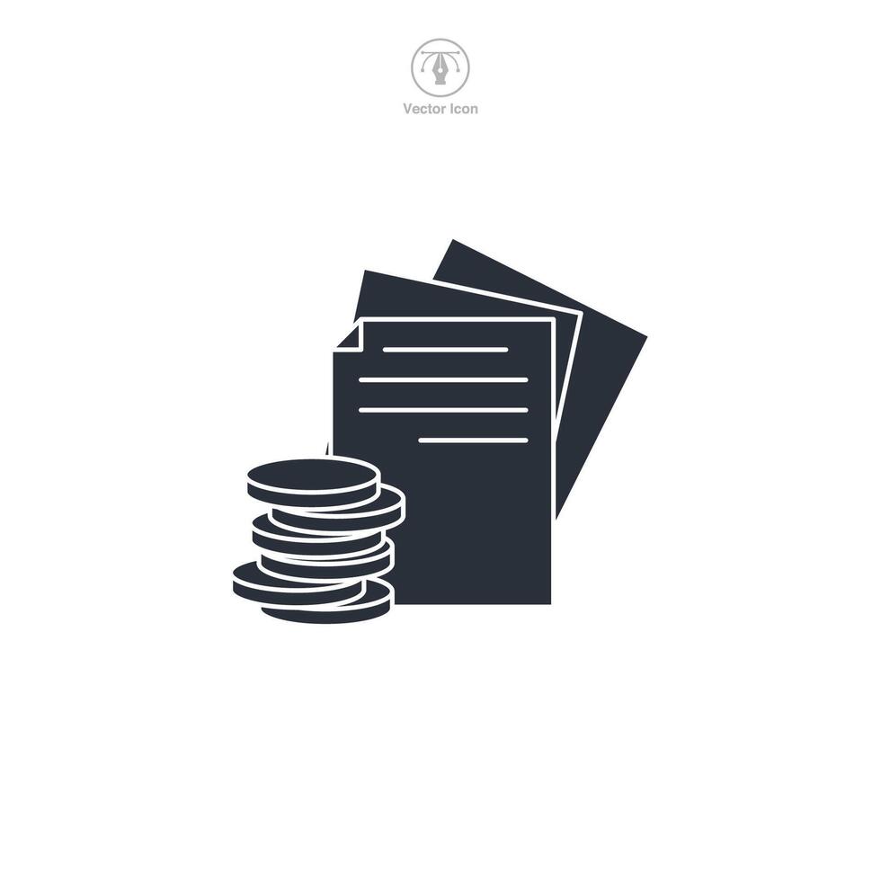 Income statement icon symbol illustration isolated on white background vector
