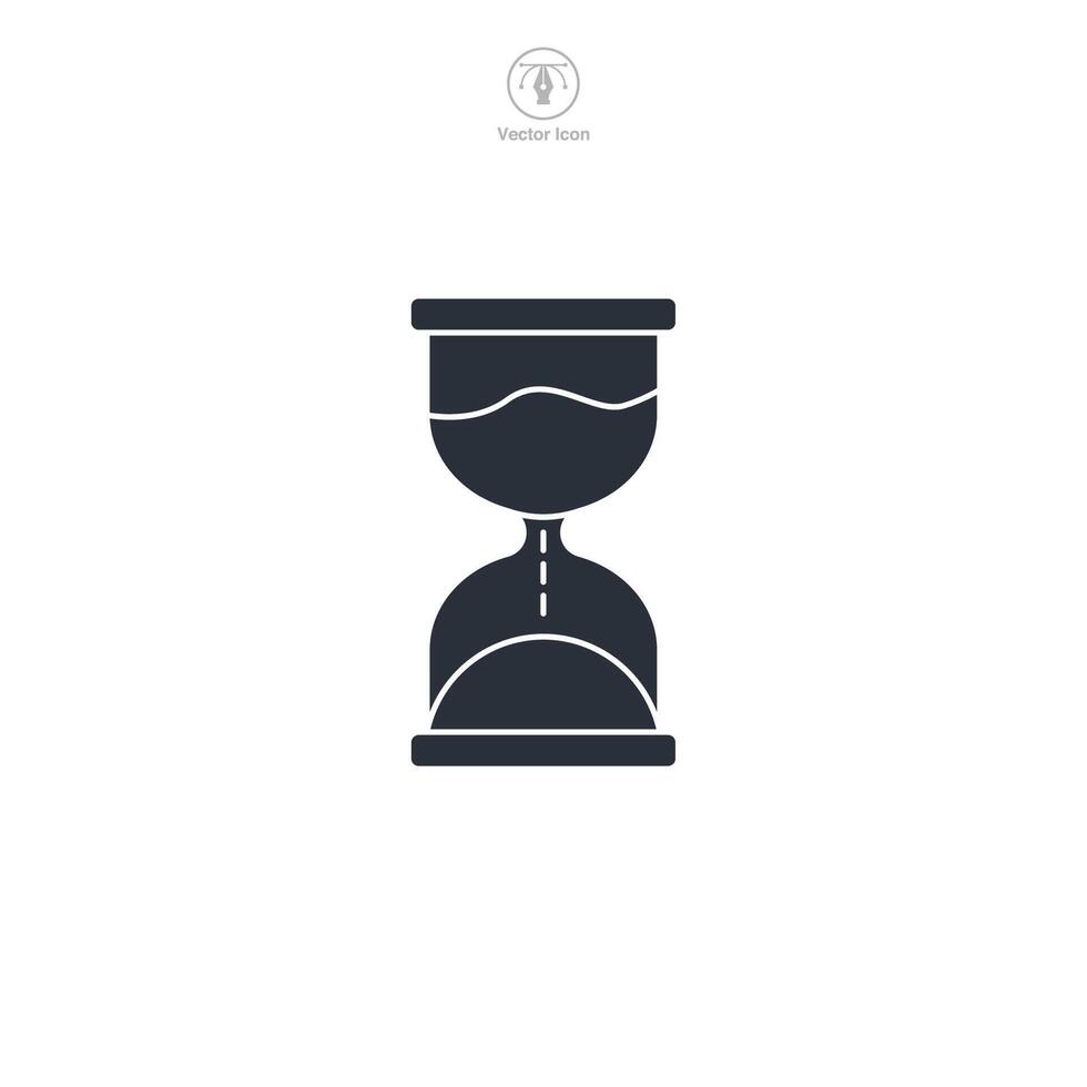 Hourglass icon symbol illustration isolated on white background vector