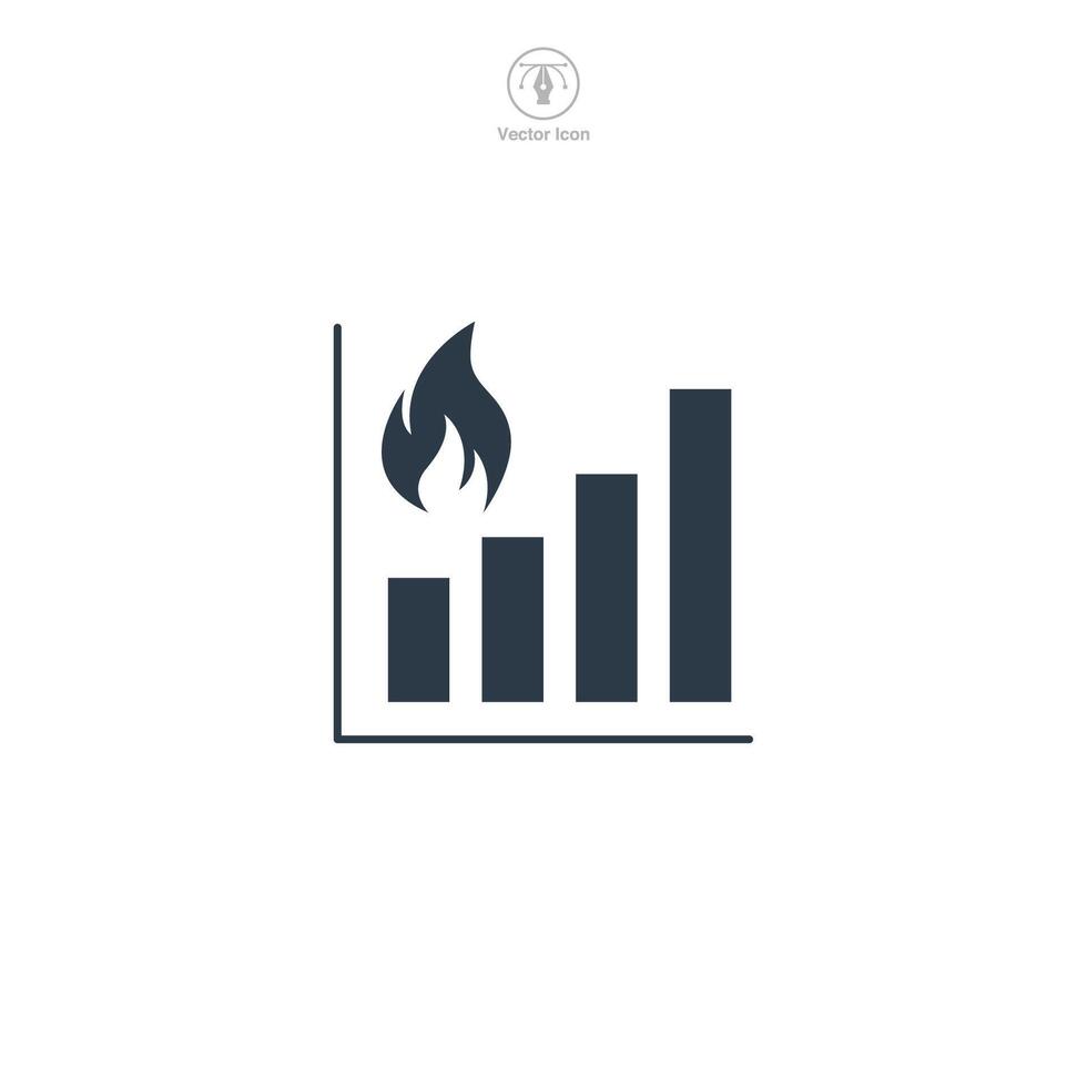 heat map chart icon symbol illustration isolated on white background vector