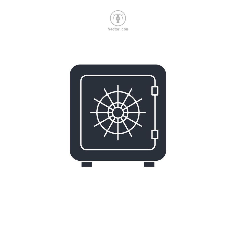 bank Safe icon symbol illustration isolated on white background vector