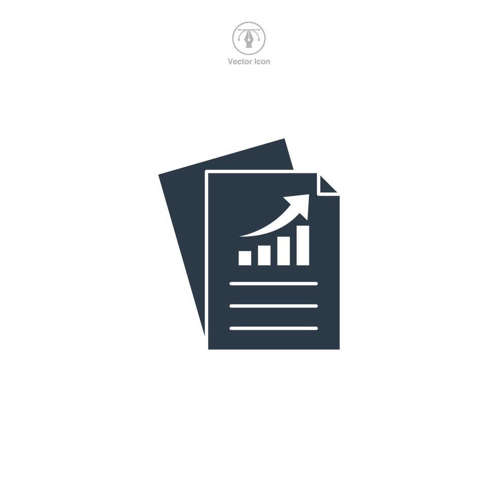 Financial statement icon symbol illustration isolated on white background vector
