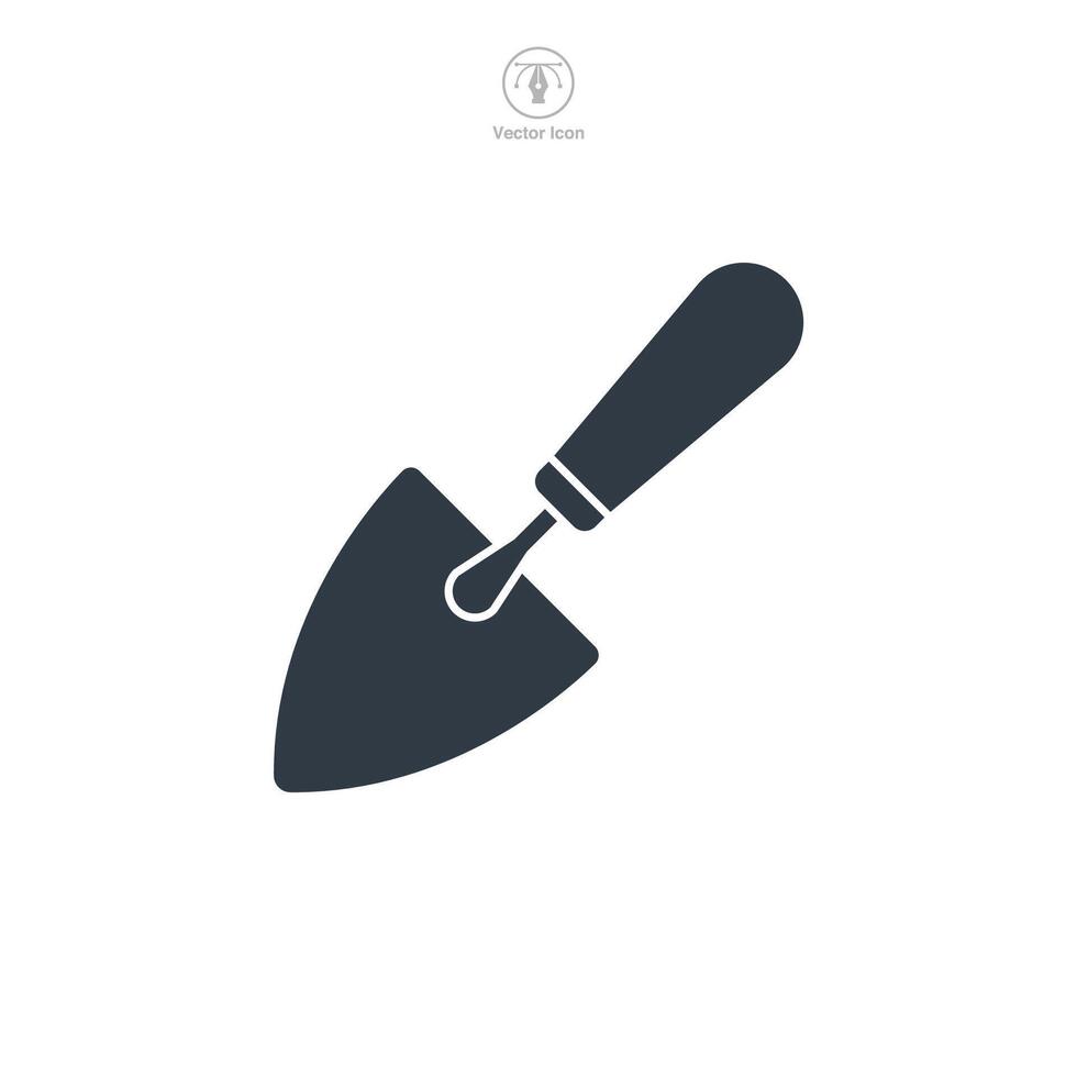 Hand Trowel icon symbol illustration isolated on white background vector
