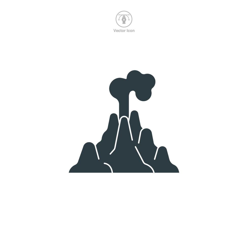 Geothermal icon symbol illustration isolated on white background vector