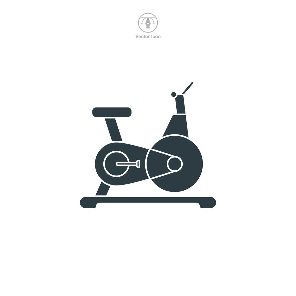 Exercise Bike icon symbol illustration isolated on white background vector