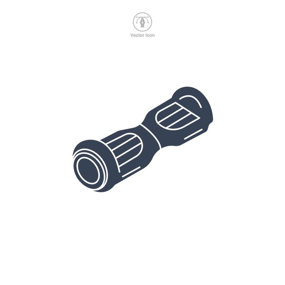 self balancing scooter, hoverboard icon symbol illustration isolated on white background vector